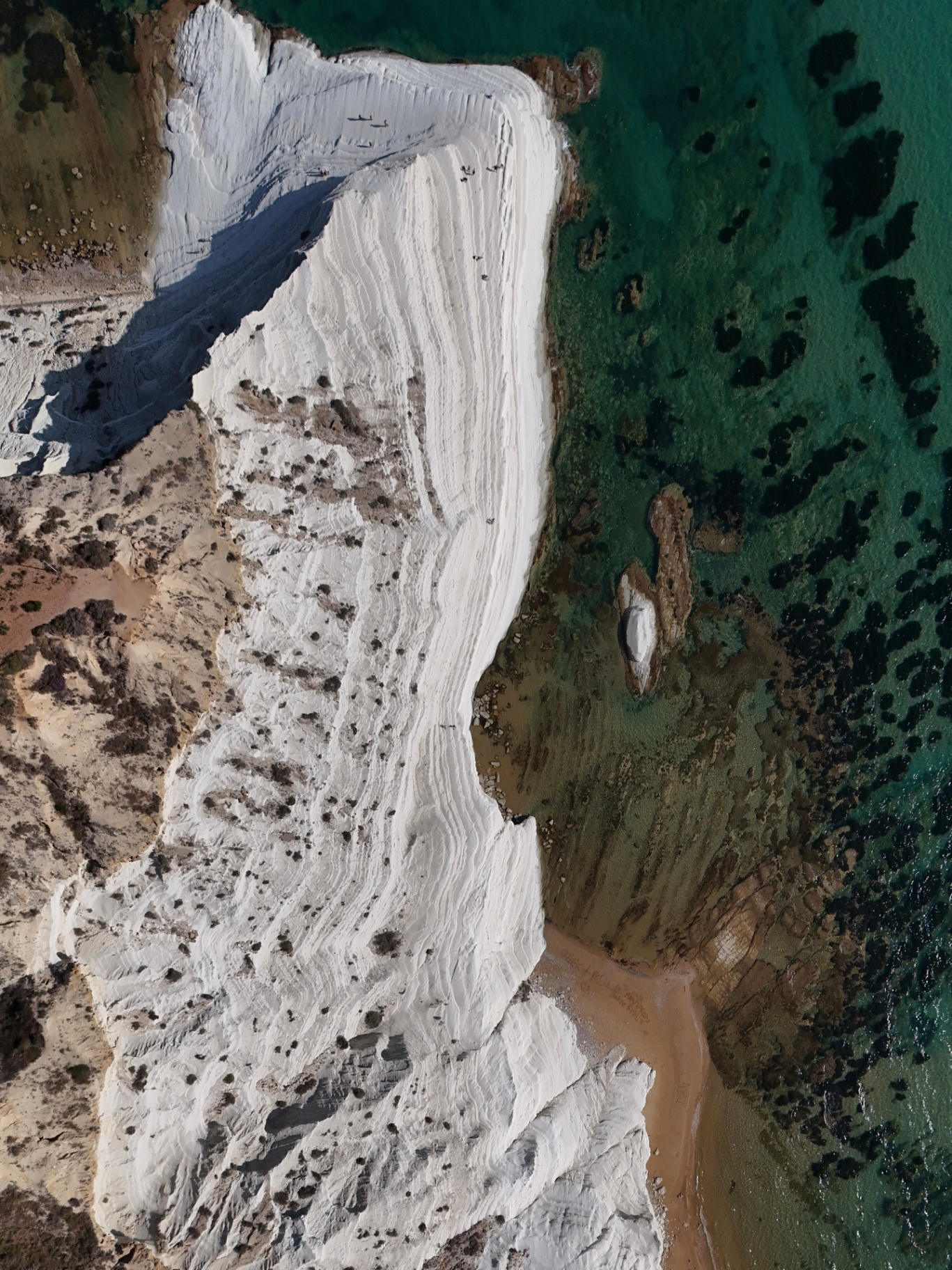 Vista zenitale della Scala dei Turchi, Sicilia