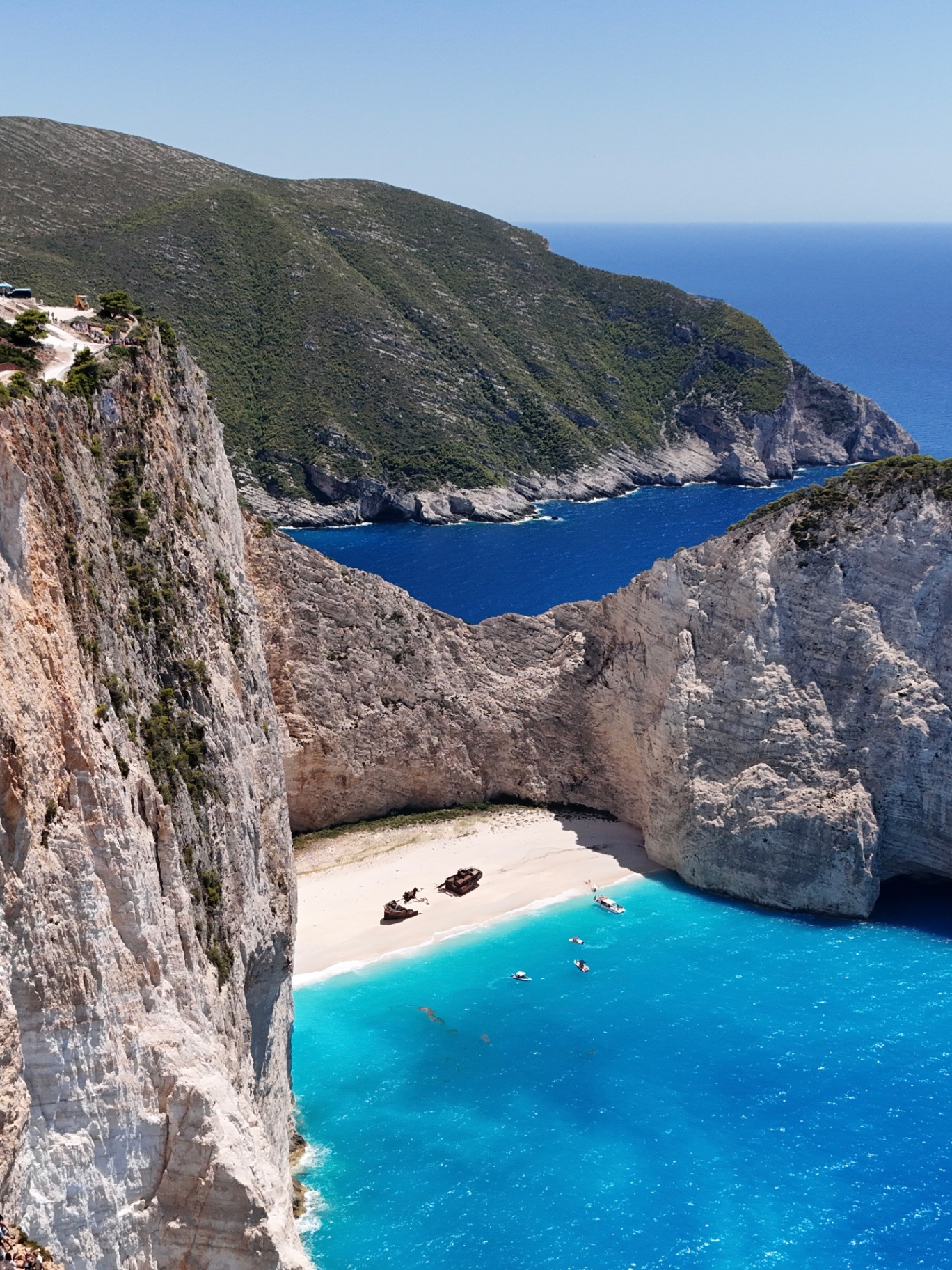Vista aerea del Navagio (Shipwreck Beach), Zacinto