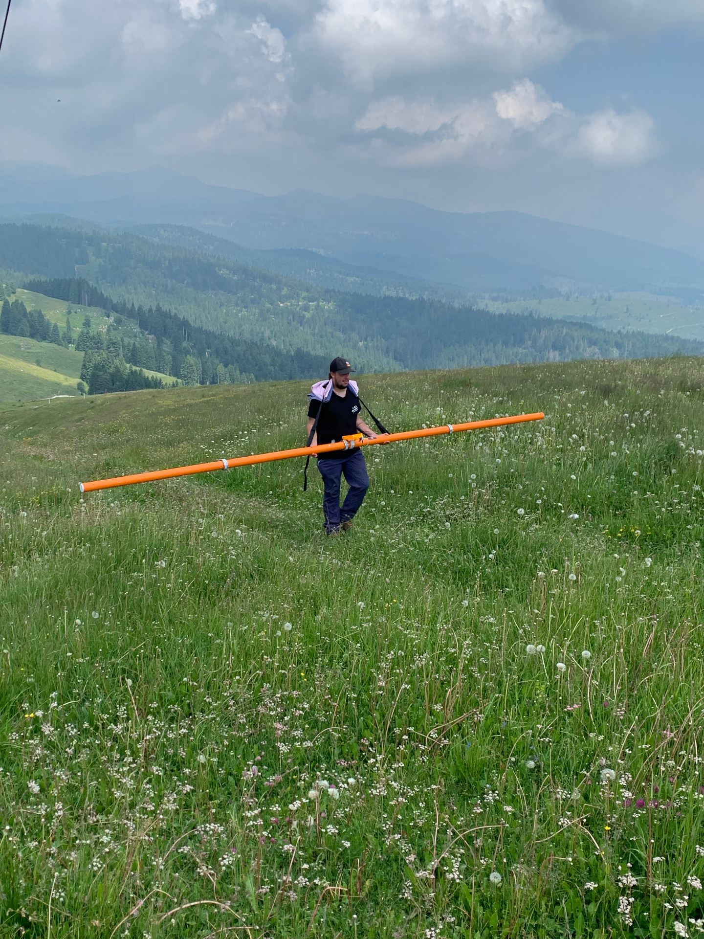 Rilievo elettromagnetico in area montana