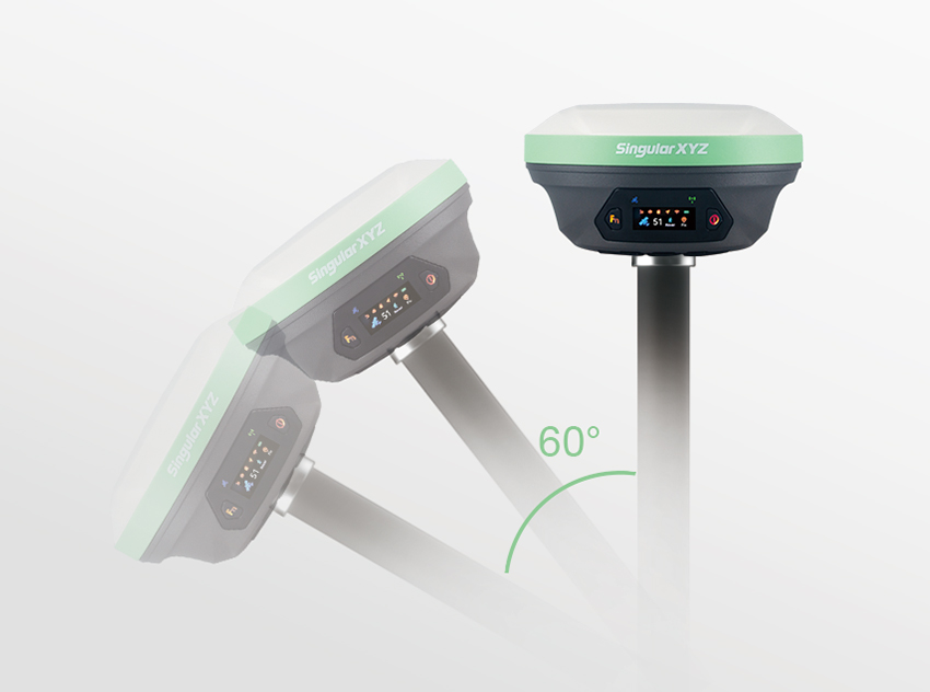 X1 PRO GNSS RECEIVER: inclinazione di 60°, inizializzazione in 5 secondi