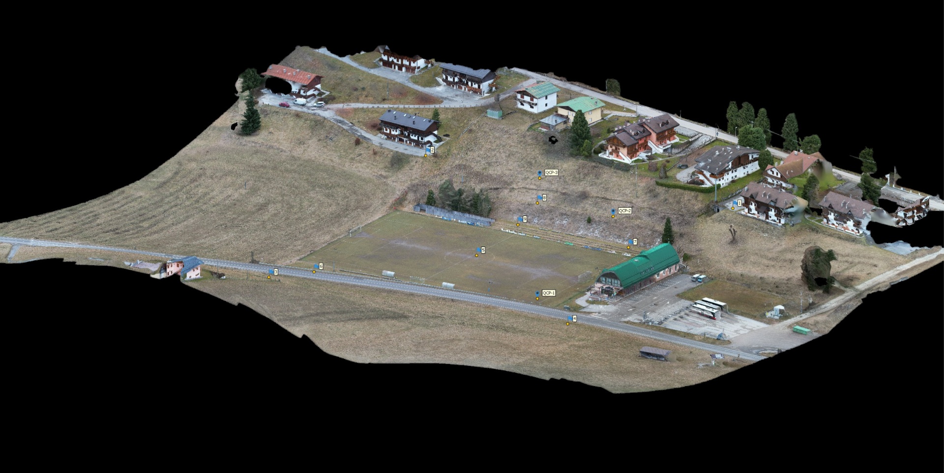 Modello 3D fotorealistico con punti di controllo (QCP) - vista 2