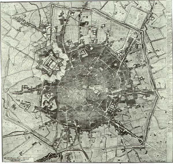 Pianta storica catastale della città di Milano