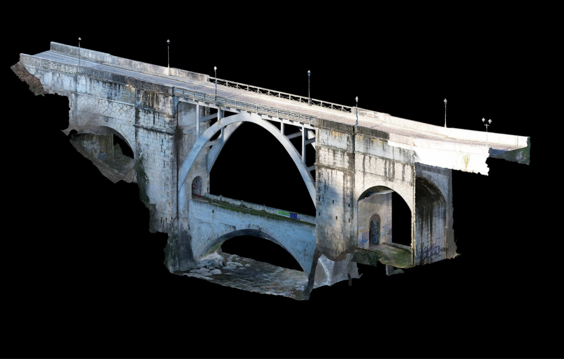 Modello 3D fotogrammetrico di un ponte