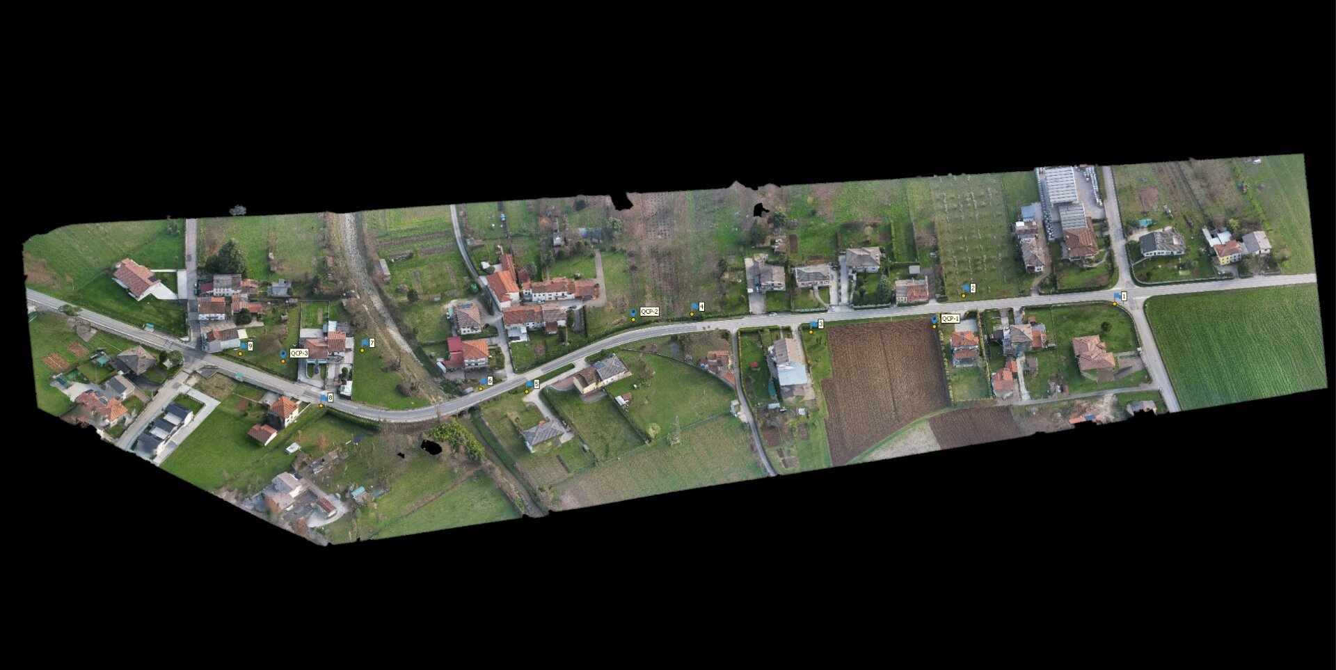 Ortomosaico fotogrammetrico con punti di controllo (vista 2)