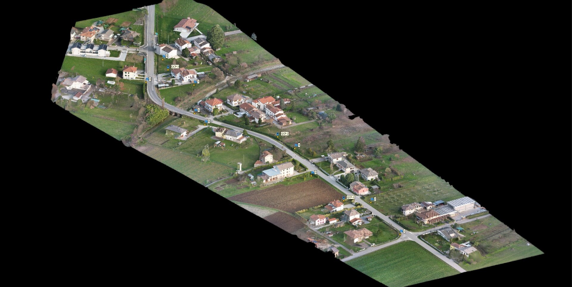 Ortomosaico fotogrammetrico con punti di controllo (vista 3)